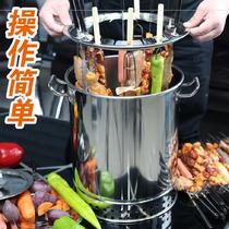 Grill home charcoal small smokeless hanging grill simple modern field large durable round barbecue stove
