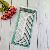 Memory Box stitched rectangular frame Wrapped Stitched Slim Rectangles chetto