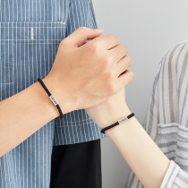 Couple small rubber band to give boyfriend ins a pair of wrist small holster has a small ancestral head rope lettering bracelet