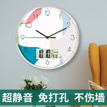 10 Watch Wall Clock Living Room Silent Home Study Minimalist Modern Creative Trendy Clock Wall Hanging Quartz Clock