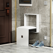 Doorway foldable shoe-changing stool home wall-mounted invisible chair hanging wall style wearing shoes small foot stool minimalist economical type