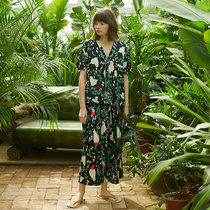 Deficit Clear Barn Doococo Home Conserved Spring Summer Short Sleeve Man Cotton Cardiovert woman Sleeping Suit Suit