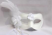 Venice mask Prom Princess lace feather mask half face Halloween new men and women White