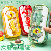 Large Capacity Transparent Pen Bag Exam Special Brief Joins Day Ensemble Girl High Face Value Cute Elementary School High School High School High School High School High School High School High School High School High School Gaokao Stationery 2022 New Pop