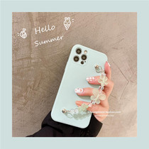ins cyan butterfly bracelet Huawei mate40 mobile phone case mate40pro fresh mate30 Japanese Korean wind enjoy 20se liquid silicone 30pro anti-fall 9 1