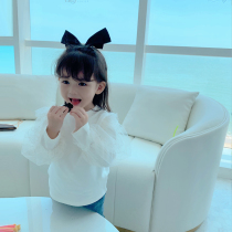 Fall in love with pretty girl girl base shirt 2020 new autumn baby Foreign style T-shirt children Korean cotton top