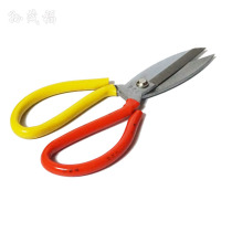 Sun Maofu household DO1DO2 processing and manufacturing industrial leather rust-proof iron skin fish head electroplating red and yellow handle big head shears