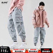 European and American hip-hop HIPHOP pants mens Tide brand loose Korean version function drawstring casual sweatpants