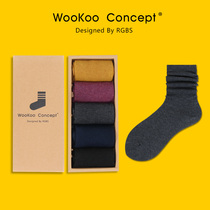 Socks womens tide ins black pile socks autumn Japanese tube socks Korean version stockings Cotton college wind in thick winter