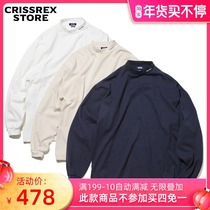 Domestic spot NAUTICA TOO HEAVYBIG LS MOC NECK TEE semi-high collar long sleeve T-shirt