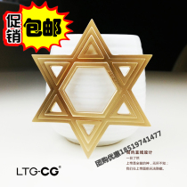 JDJ gift Hong Kong LTG creative car stickers Body stickers three-dimensional cross Star of David fish 3m glue