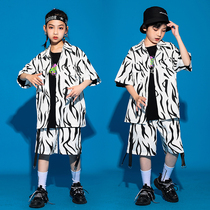 Children Street Dance Costumes Girls Summer Jazz Dance Out of Hip Hop Youngster Short Sleeve Suit Boy Walk Show Boatload