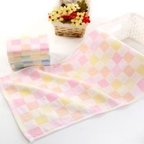 Absorbent gauze cute rectangular face wash cotton household towel Baby face wash thin medium kindergarten