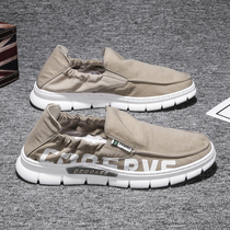 Old Beijing cloth shoes men casual versatile trend a pedal 2021 new summer breathable canvas shoes lazy mens shoes