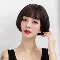Wig female short hair summer straight hair BOBO head Japanese and Korean Net red handsome face repair simulation hair full head sleeve age reduction