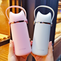 Aikestar diamond flower Fox thermos cup female student creative trend fresh cute Cup portable nice Cup