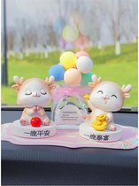 Car swing piece cute cute cute little deer One way Ping An on-board creative healing goddess In-car Accessories in the car