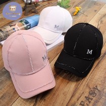 Hat girl ducktongue hat hand drilled drill baseball cap female Han Edition new fashion tide with summer shade cap
