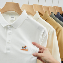 Hanska Short-sleeved POLO shirt men 2022 summer new solid color business slim fit versatile casual lapel T-shirt man