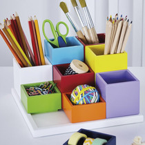 Creative pen holder student large capacity wooden stationery storage box Nordic multifunctional desktop decoration office simple