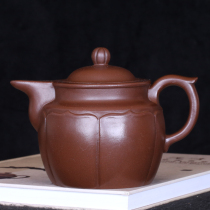 Taiwan returned to old purple sand pot famous master Yu Guoliang made a diamond hat pot by hand