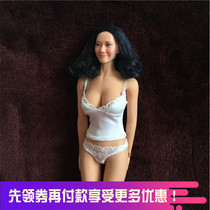 1: 6 Female Soldiers Clothes White Harness Vest Underwear High Mount Socks Pyjamas Suit Suitable to Gel Vegetarian Body