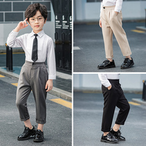 Handsome boys dress summer small suit set boy host costume catwalk performance costume British childrens formal wear