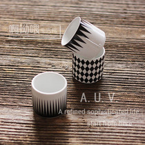 Simple Japanese-style ceramic small cup household small tea cup hotel small cup coffee cup stripes a cup of white wine cup