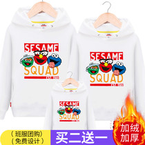 2021 new parent-child outfit a family of three coats autumn and winter wear velvet mother and child Women foreign style tide coat