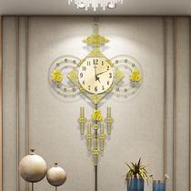 Chinese knot watch wall clock Living room creative home decoration Fashion Simple personality Silent atmosphere Quartz clock