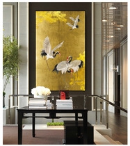 New printed DMC cross stitch living room bedroom porch corridor aisle vertical version of pine crane crane