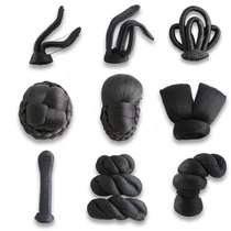 Xinyi ancient costume Tang costume spirit snake bun New dirty braided wig mixed silk ancient style bag Hanfu flying shape double hair bun