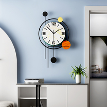 Home fashion clock wall clock living room Nordic simple clock creative modern light luxury atmosphere Net red hanging watch mute