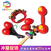 Small sand hammer baby red ball chasing hearing visual grasp intelligence training newborn baby toy rattling 0-1 year old