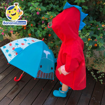 Childrens raincoat little dinosaur Boy and girl kindergarten baby Small middle and large children Children primary school raincoat rain gear