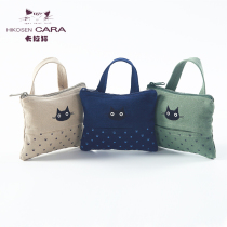 HIKOSEN Carla cat little black cat coin purse female cute Japanese mini hipster card pack coin pack