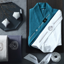 Kangerxin five-star hotel bathrobe Mens cotton thin yukata Womens water absorption quick-drying summer cotton nightgown household