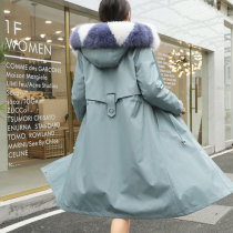 Off-code clearance womens leather leather clothes Parker clothes long jacket Rabbit Maupaike sheepskin