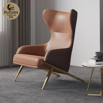 Nordic modern simple luxury single sofa chair living room tiger chair leather designer High backrest leisure chair
