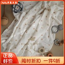 9 fold Danish mushie new baby baby baby swaddle slim yarn breathable soft and cute gauze towels