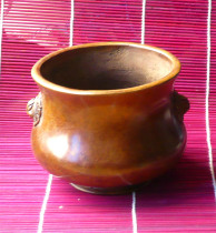 Pure copper incense stove 1 5 catty high imitation made of old lion head double ear Daming oven flat bottom