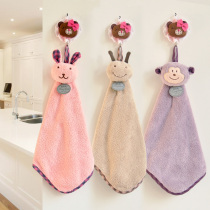 Cartoon muppet towel Cute wipe hand paint Kitchen hand towel Hand towel Absorbent cloth wipe cartoon hanging hand towel