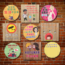 Creative Personality Funny Signs Listed Restaurant Hotel Wall Decoration Room Wall Pendants Small Hanging Accessories Wood Cards