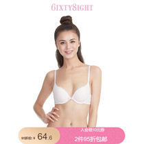 6IXTY8IGHT 68 Official Low Chicken Heart Simple Striped Bow Girl Underwear Women BR06720