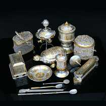 Tang Dynasty decocted tea tea set imitated Famen Temple unearthed tea set Tang Dynasty boiled tea decocting tea set 13 pieces of customized model