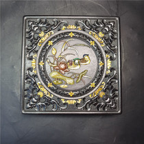 Qing Dynasty Court red sandalwood carving gems inlaid treasure box ancient shell Shoushan stone boutique