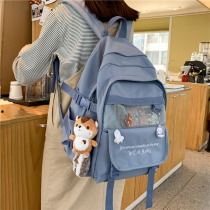ins school bag female Korean version of the high school forest department college style class backpack Large capacity junior high school students campus backpack