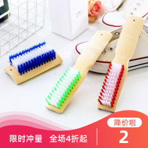 Natural bamboo washing brush square brush long shoe brush thick bamboo board brush household multifunctional cleaning brush