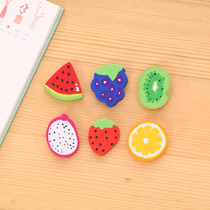 2 packs of Fruit series eraser Student gift Strawberry Watermelon eraser Orange Grape Dragon Fruit eraser