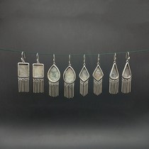 Ethnic handmade jewelry Miao Yin diy earrings bottom support empty support accessories with embroidered pieces of tassel earrings new products